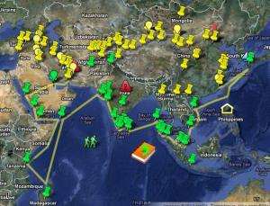 screenshot of myreading mapped: marco polo's travels