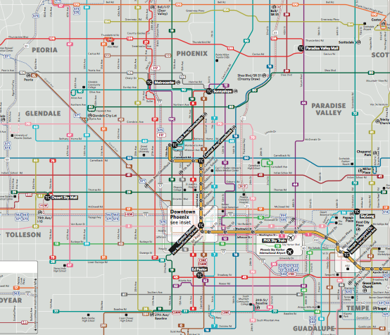 Cutout of the Valley Metro system map (Source: http://www.valleymetro.org/images/uploads/sysmap-150505.pdf)